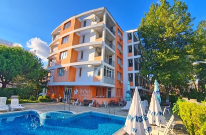 Furnished studio in Sunny Beach resort with pool view